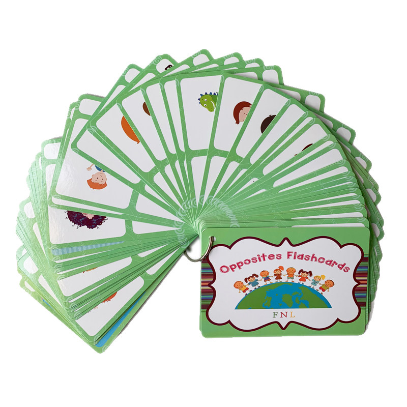 Kids Education Toy - 100 Kartek z Przeciwnymi Słownościami, Angielskie
