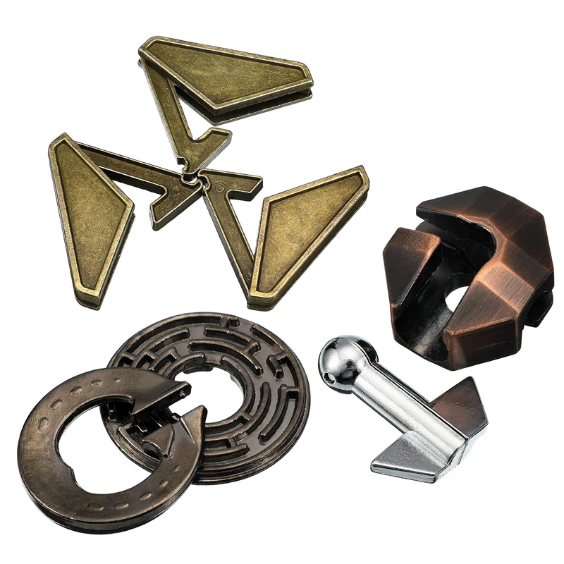 Kids Education Board - Zestaw Trudnych Metalowych Łamigłów IQ 3PCS