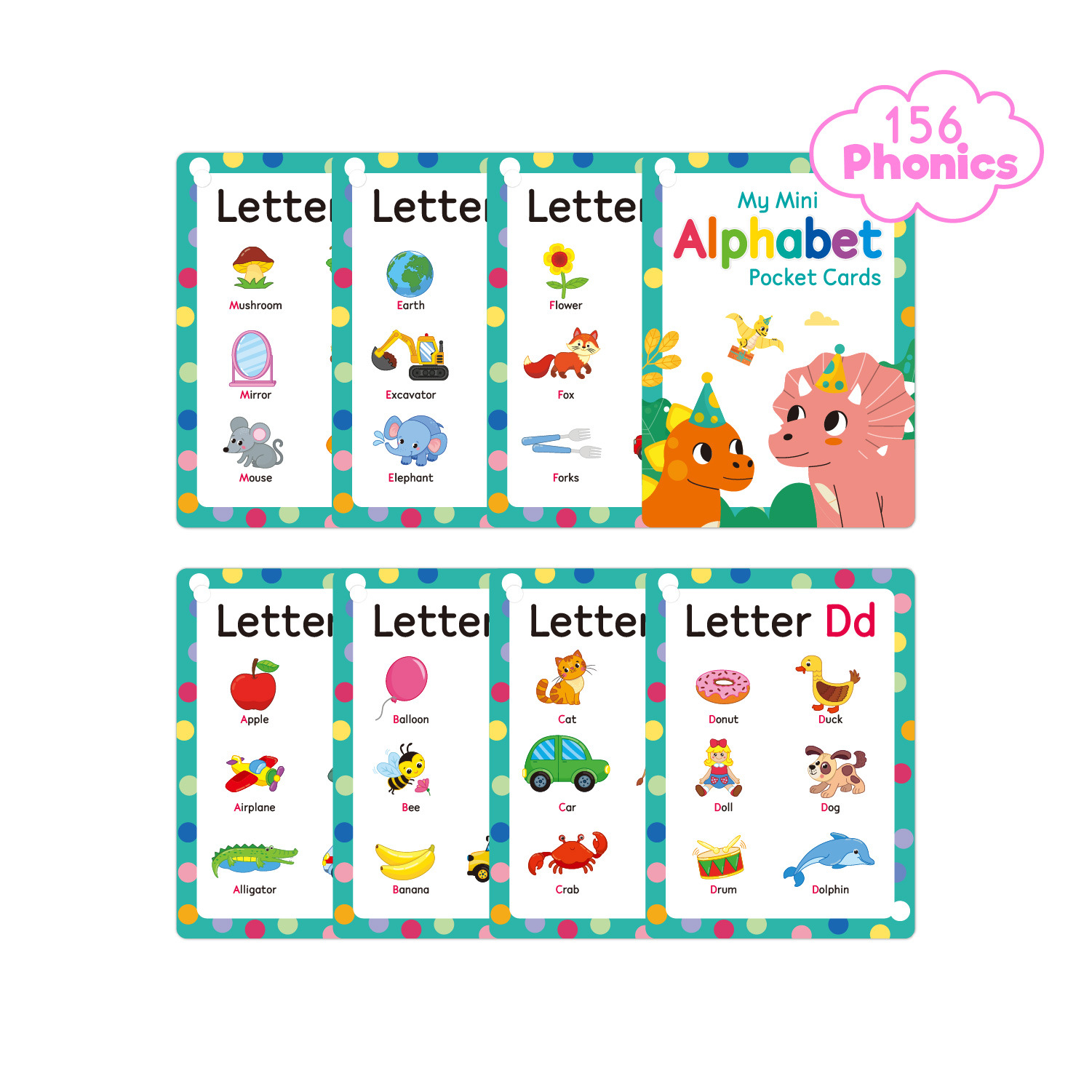 Abc Kids Early Education - ABC Phonics Flash Cards dla dzieci