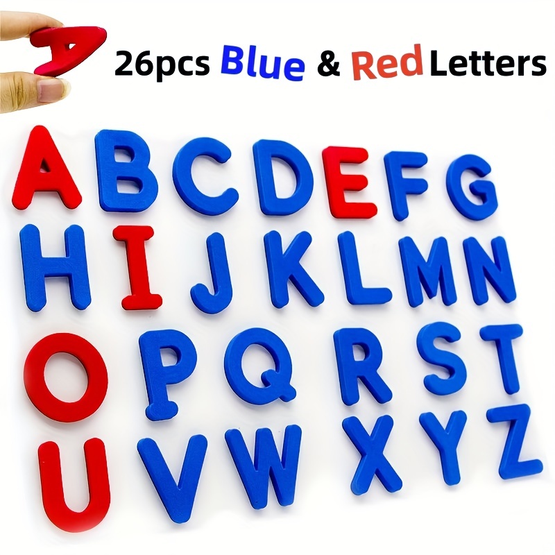 Kids Education Alphabet Numbers - Czerwone i niebieskie angielskie litery Naklejki