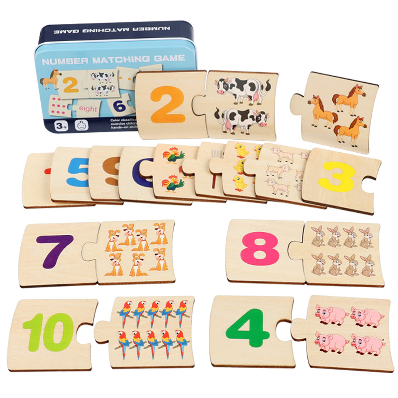 Kids Education Board - Drewniane puzzle dla dzieci z motywem