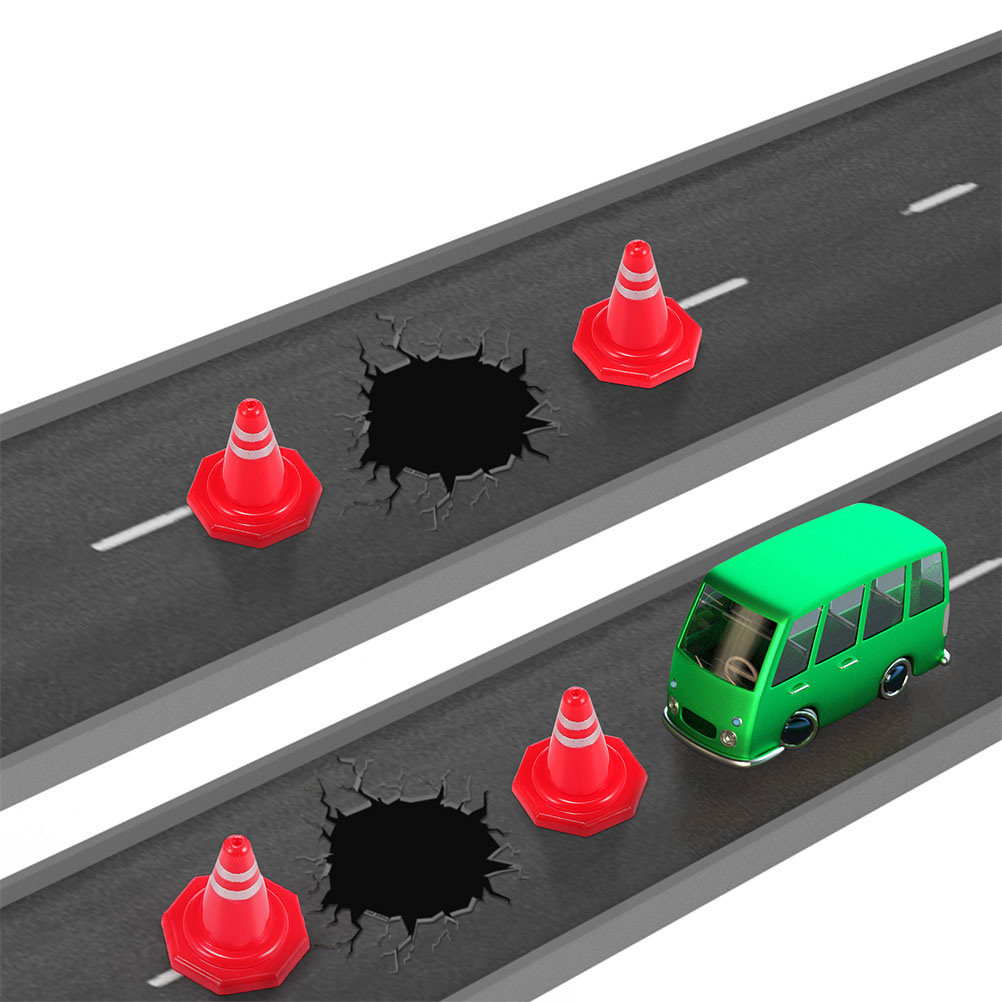 Kids Education Toy - 24 sztuki mini stożków drogowych, czerwony