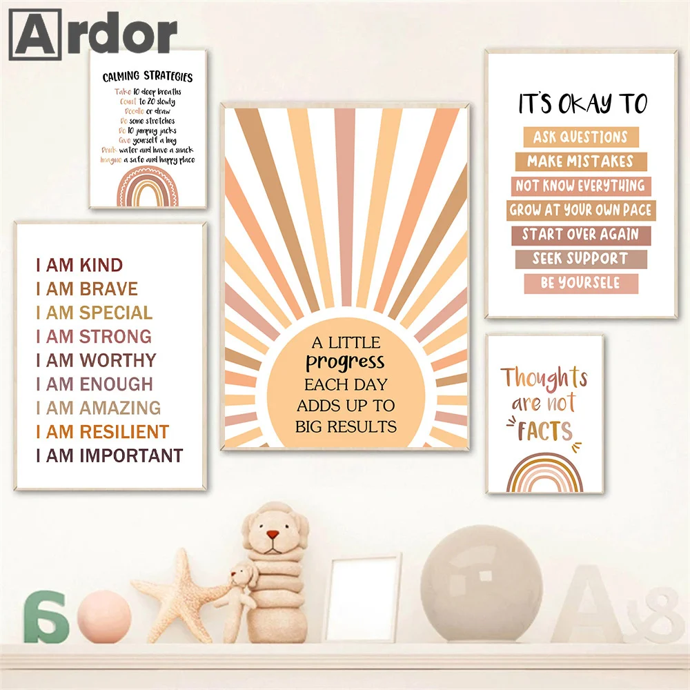 Alfabet Numer Tęczowe Plakaty  – Kids Education Alphabet Numbers recenzja i cena
