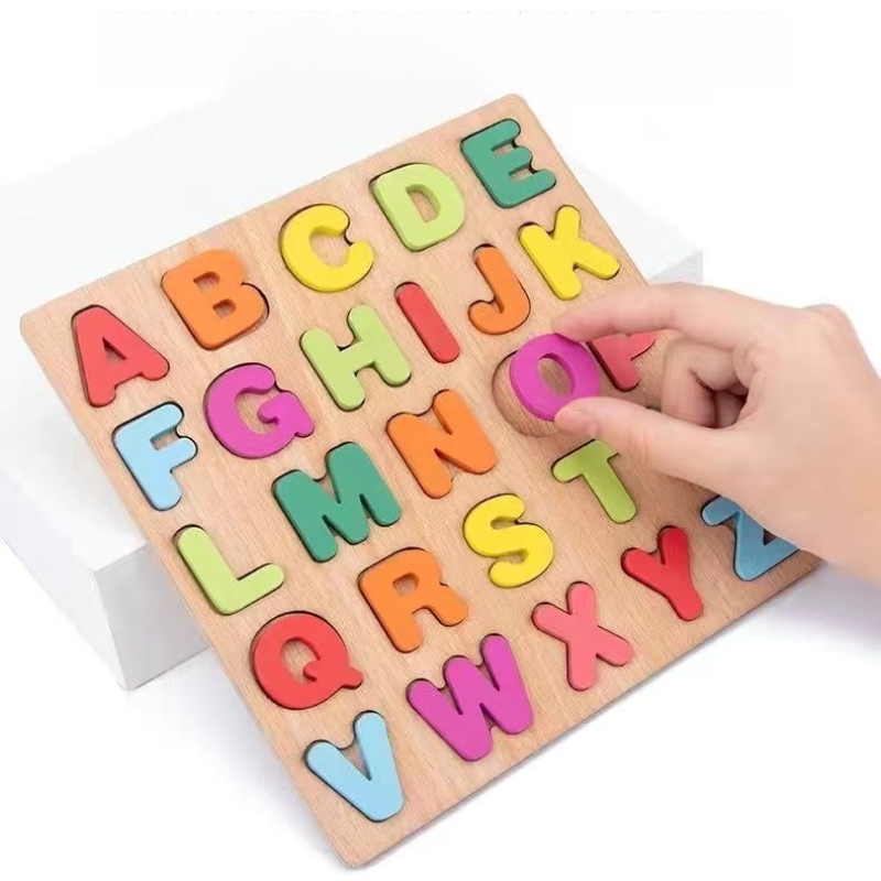 Drewniana tablica z alfabetem, – Kids Education Alphabet Numbers recenzja i cena