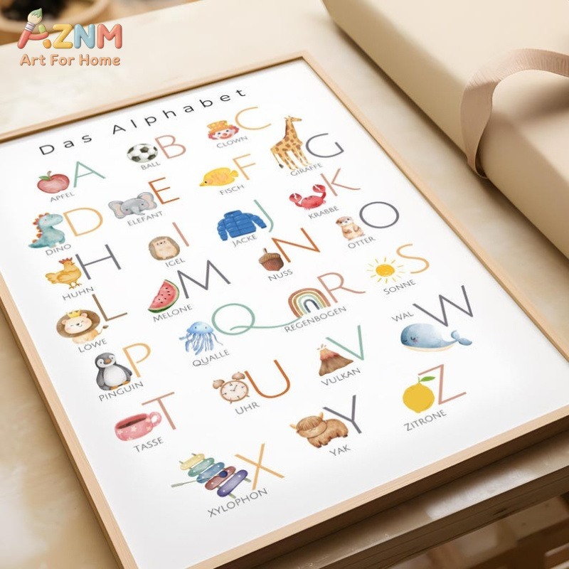 AZNM Niemiecki Alfabet i Cyfry – Kids Education Alphabet Numbers recenzja i cena
